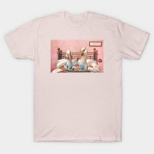 Romantic Duck Couple Enjoy a Frisky Breakfast Frog T-Shirt